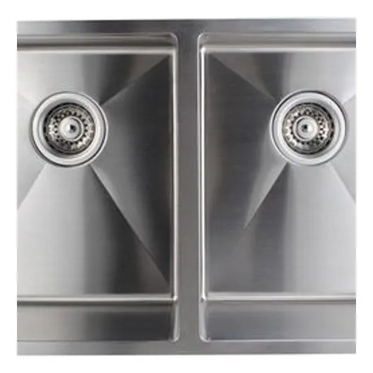770x450x215mm Chrome Stainless Steel Double Bowl Kitchen Sink