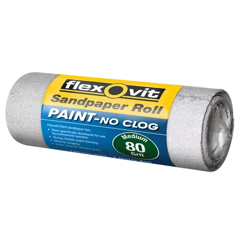 Flexovit 115mm x 1m 240 Grit No Clog Sandpaper Roll