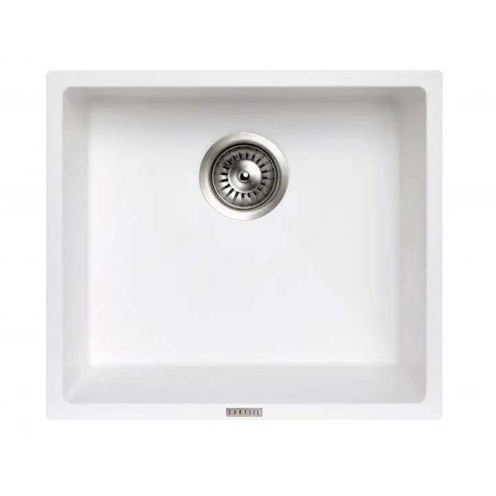 457x406mm White Granite Single Bowl Kitchen Sink
