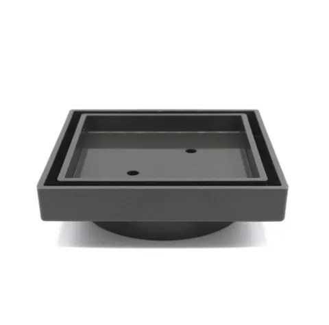 Slim Floor Waste Gunmetal 90mm