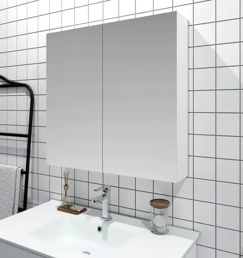 MERCIO MDF Shaving Cabinet 750mm - Gloss White