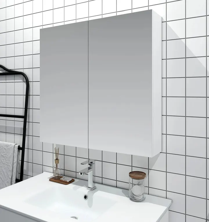 MERCIO MDF Shaving Cabinet 750mm - Gloss White