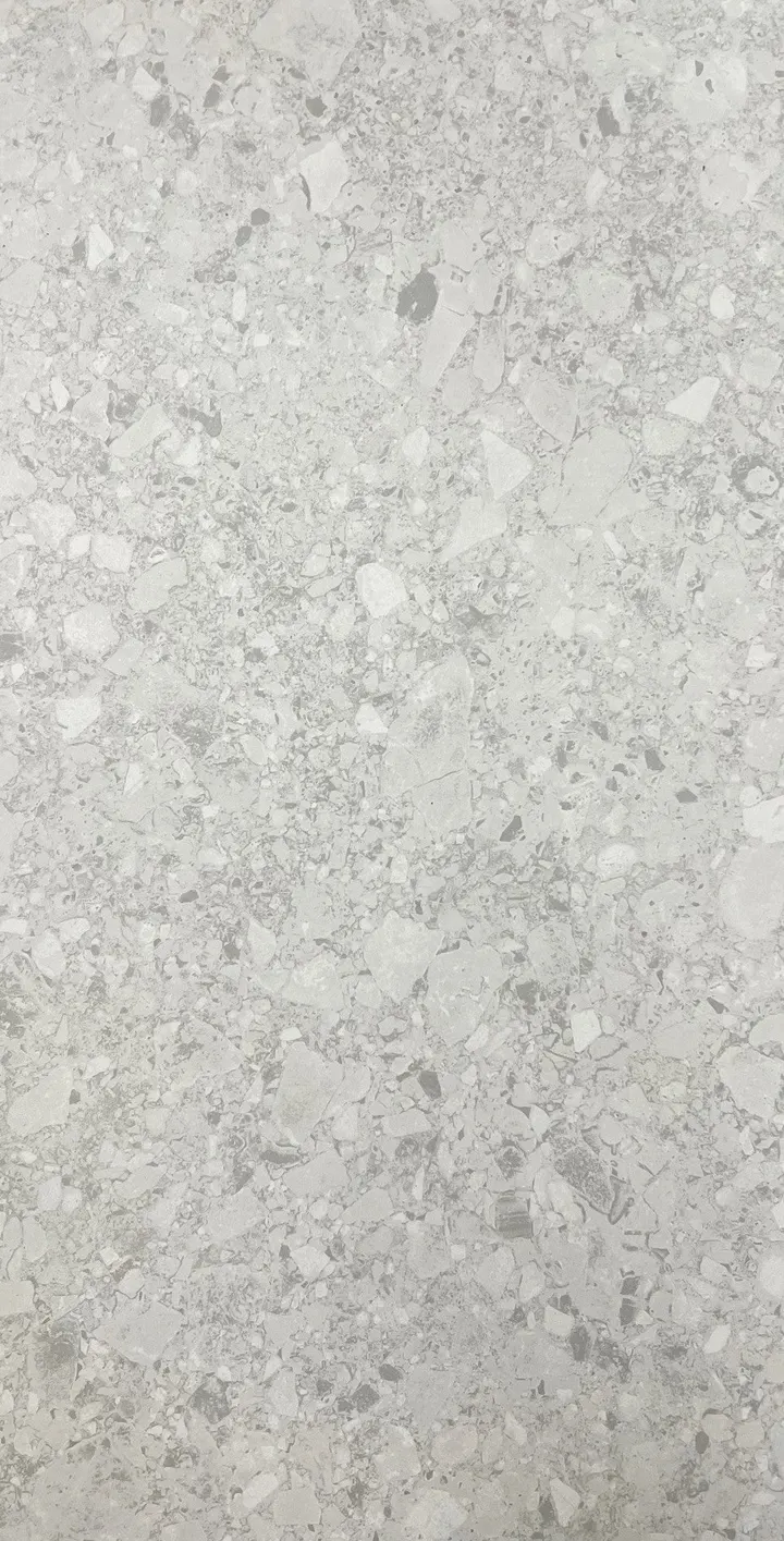 300*600 Vision White Shaded Terrazzo Rect Glzd Porc Tile Tile