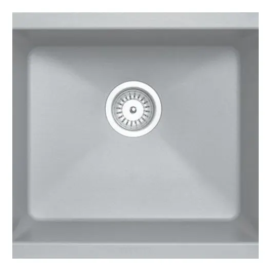 533x457mm Concrete Grey Granite Single Bowl Kitchen Sink