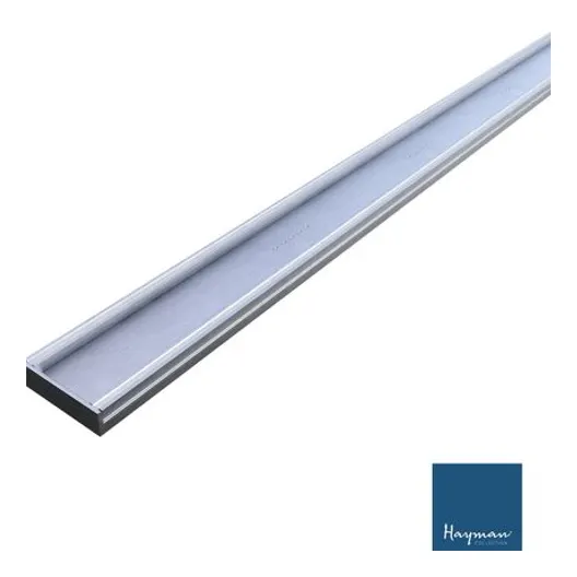 HAYMAN Aluminium Tile In Drain 3m x 100mm x 21mm Brushed Silver