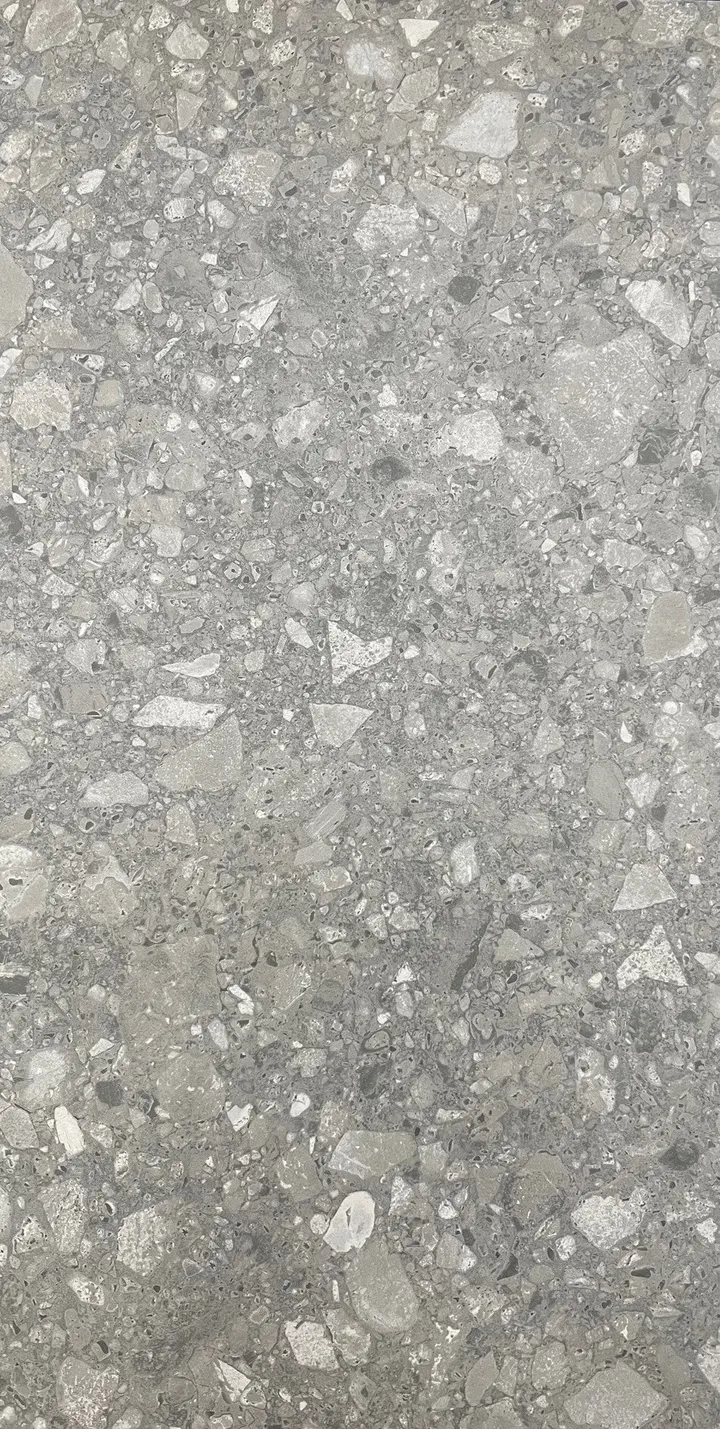 300*600 Vision Dk Grey Shaded Terrazzo Rect Glzd Porc Tile Tile