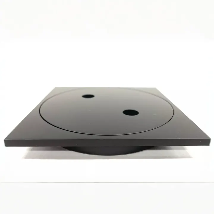 Clear Out Matt Black Floor Waste 150x150x70