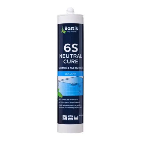 Bostik 6S sanitary and tile silicone sealant 300ml cartridge