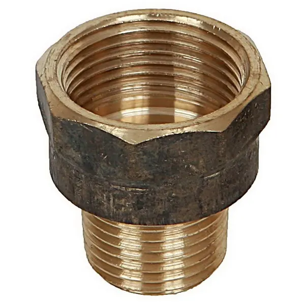 Brass Fitting - Screwed Adapter 20mm (3/4") x 15mm (1/2")