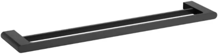 Cora Matt Black Brass Double Towel Rail 800mm
