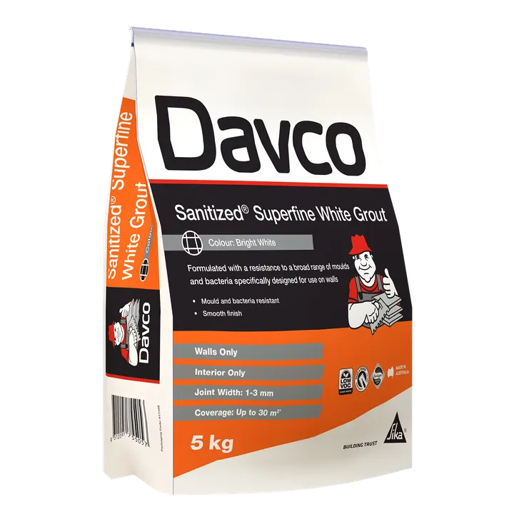 Davco Sanitized Superfine White grout
