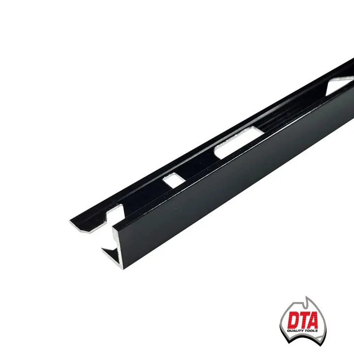 DTA Aluminium L-Shape Angle 11mm x 3m Brushed Black