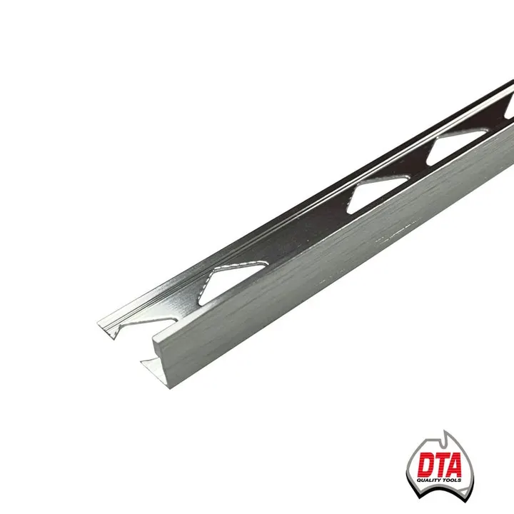 DTA Aluminium Spectrim L-Shape Angle 3m x 8mm Brushed Silver