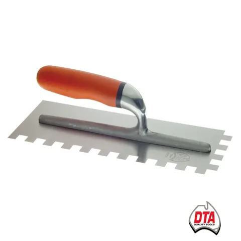 DTA Professional Bright Steel Adhesive Trowel Trade Series (Variety Sizes)