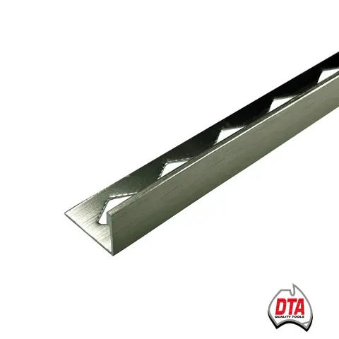 DTA Spectrim brushed gunmetal aluminium L-shape tile trim