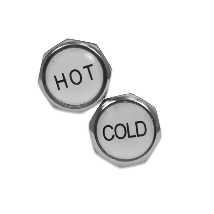Tap Button Chrome Plated 19mm x 5mm Pack of 2