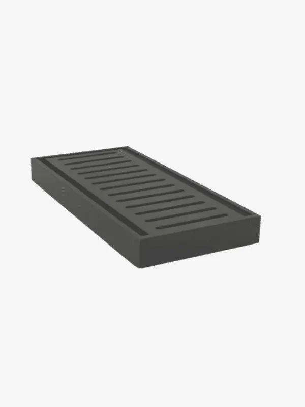 Muses Ezy Flow Guard Brushed Black Tile Insert Grate 21mm x 100mm x 5.6m
