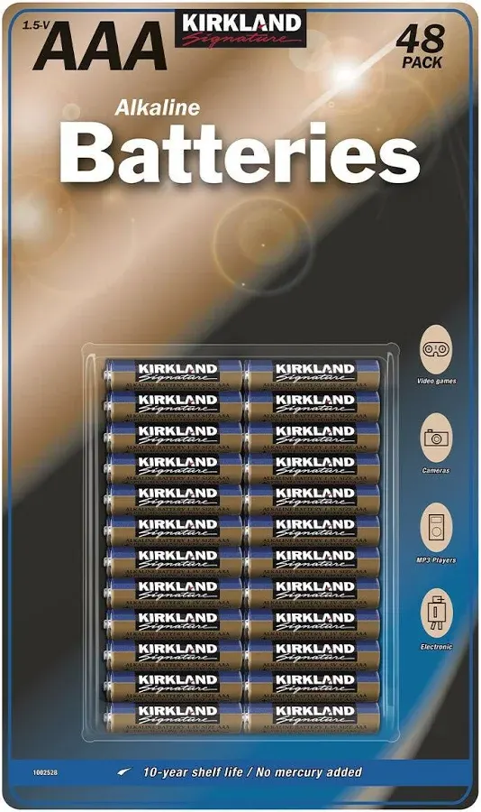 Kirkland Signature AAA Alkaline Batteries 48 Pack