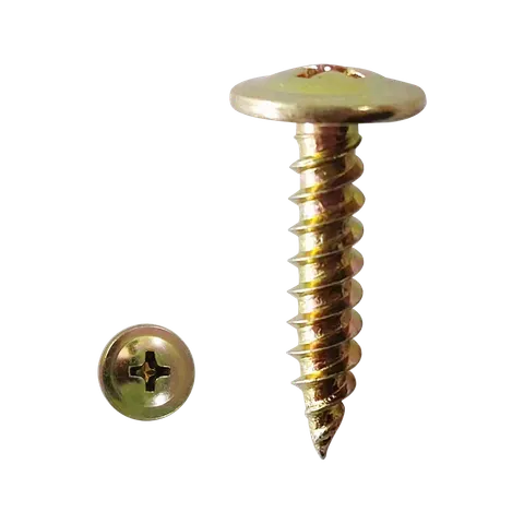 Lexem Button Head Needle Point Screws Yellow Zinc Jar 200pcs (Variety Sizes)