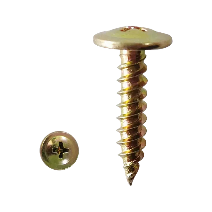 Lexem Button Head Needle Point Screws Yellow Zinc Jar 200pcs (Variety Sizes)