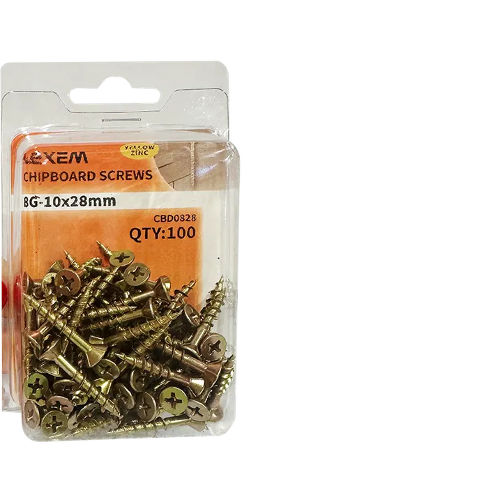 Lexem Chipboard Screws Yellow Zinc Hang Pack (Variety Sizes)