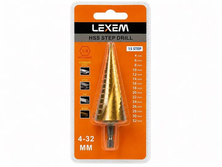 Lexem HSS Step Drill Bit (Variety Sizes)
