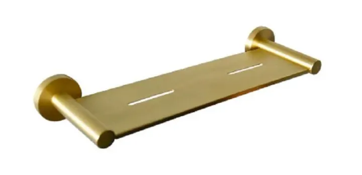Hali Brushed Gold Metal Shelf