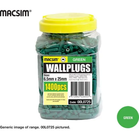 Macsim 35mm green wallplug bottle pack