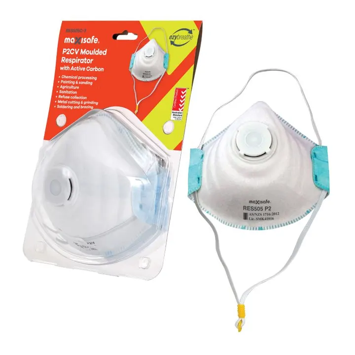 Maxisafe P2CV Moulded Respirator with Active Carbon 3 Pack