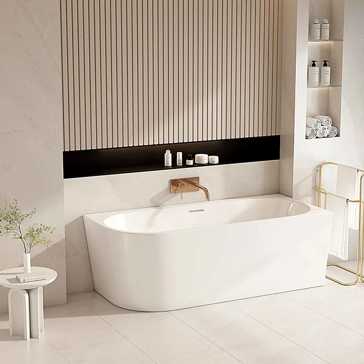 Nova corner bathtub gloss white
