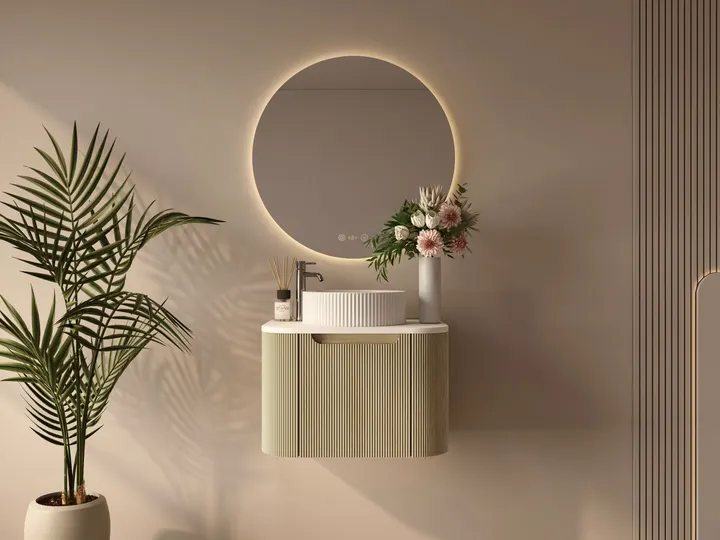 Rome 600mm wall-hung cabinet bur oak