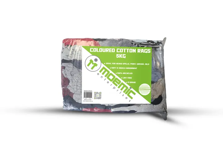 Moemic Premium Coloured Cotton Rags 5kg