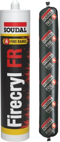 Soudal Firecryl FR fire rated acrylic sealant cartridge and sausage