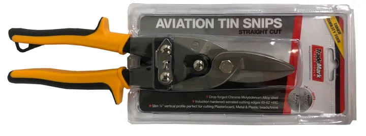 TradeMark aviation tin snips, straight cut