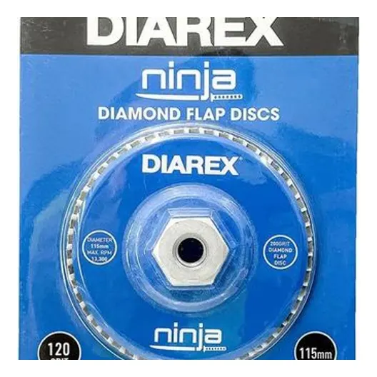 Diarex Ninja Diamond Flap Disc 115mm 120 Grit